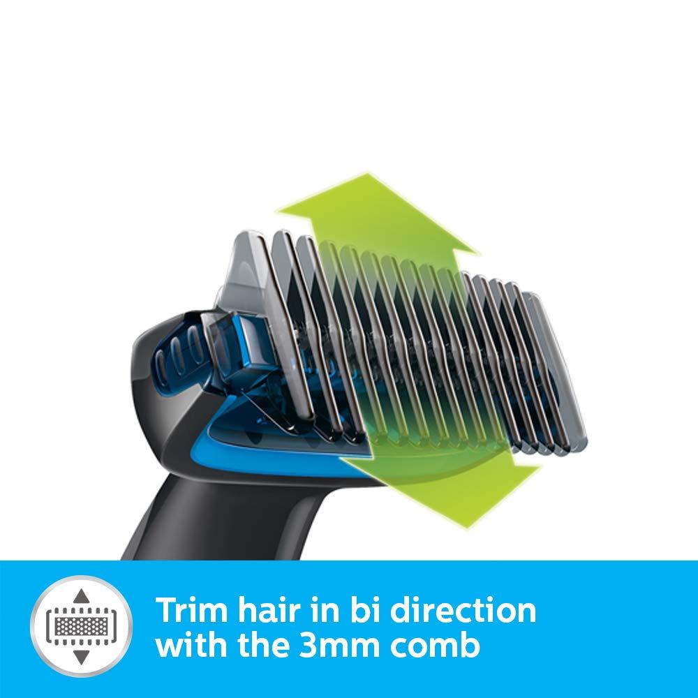 PHILIPS PHILIPS Male Oneblade Replaceable Blade Pack Including 2 Replaceable Blades, Qp220/51 (Lime) & BG1025/15 Bodyshaver (Black)