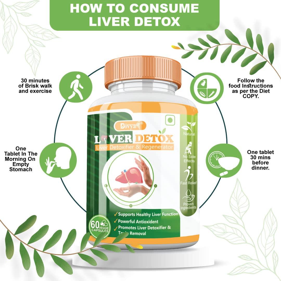 Divya Shree Divya Shree Liver Detox Capsule Helps In Fatty Liver | Helps in Better Liver Health | Promote Natural Liver Detoxification (60 Capsule)