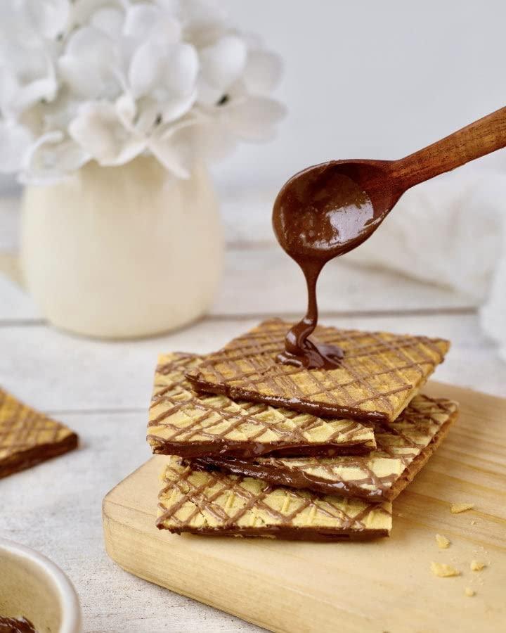 NOVANOVA Nova Nova Nutella Chocolate Waffle Cookies -Box of 5 Nutella Chocolate Waffle Cookies | Vegetarian, 100% Eggless | With No Added Preservatives | Freshly Baked For Your Order