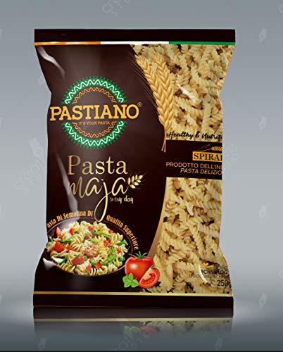 PASTIANO Pastiano Macaroni, Fusilli, Penne And Shells Pasta Maja- 250 Gms Each- (Pack Of 8)