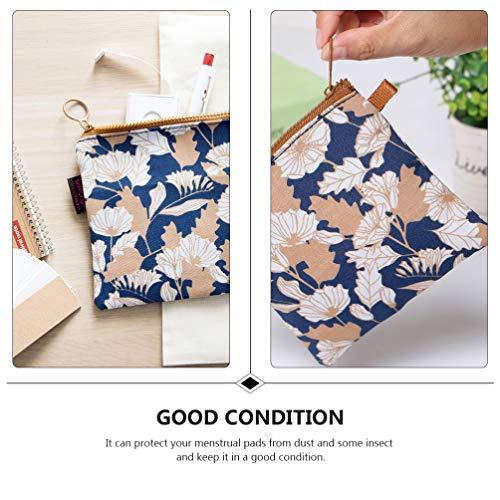 Artibetter ARTIBETTER 2pcs Napkins Bag Pouch Nursing Pad Holder Sanitary Napkin Bag Small Zipper Pouch Coin Purse for Women and Girls
