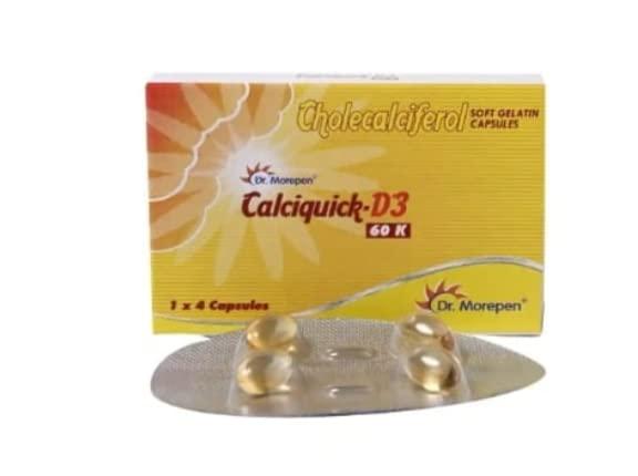 Generic Dr.Morepen Calciquick D3 60K Capsule, 1X4