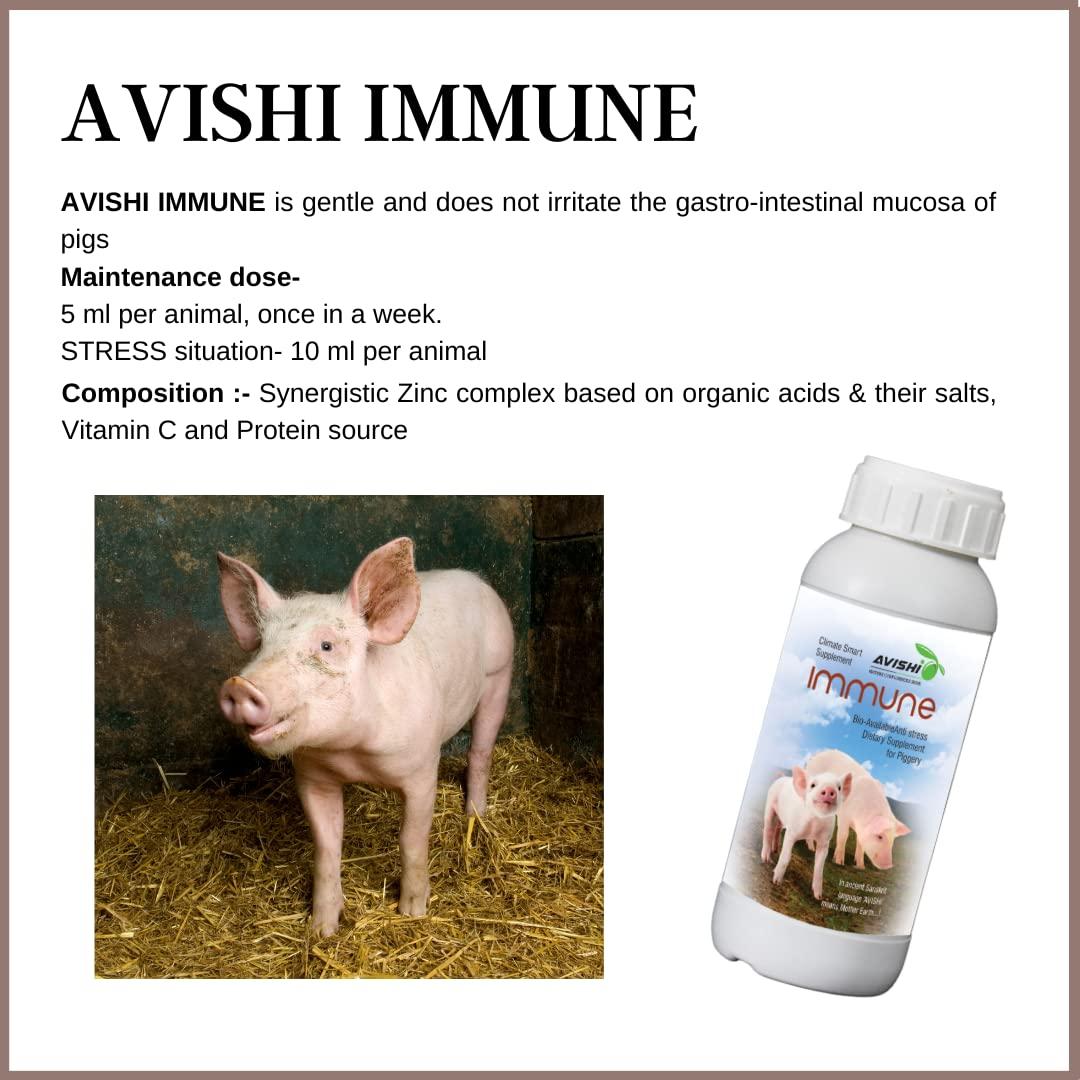 Avishi Avishi Immune (Anti Stress) Bio-Available Dietary Supplement for Piggery (250 ML)