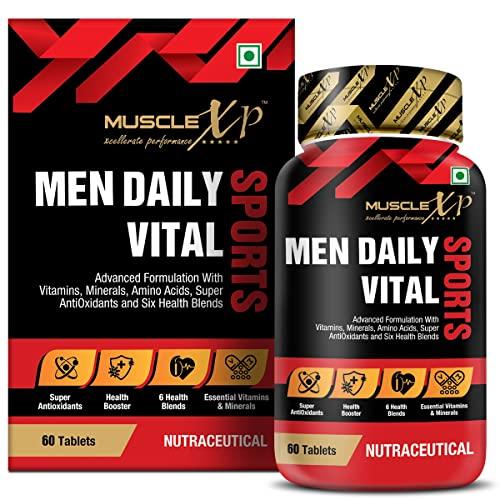 MuscleXP MuscleXP MultiVitamin Men Daily Sports with 47 Nutrients (Multi Vitamins, Multi Minerals, Amino Acids & 7 Health Blends) - 60 Tablets x Pack of 2