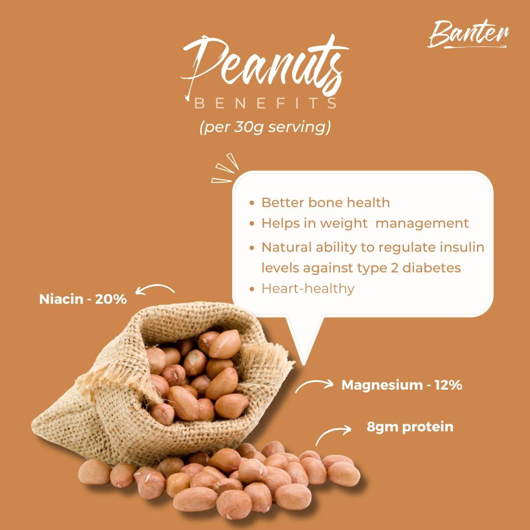 Banter Banter Homemade Goodness With Classic Peanut Butter - 100% Natural, Crunchy, Unsweetened, No Added Oil Or Sugar, Perfect For Peanut Lovers! - 230 Gram