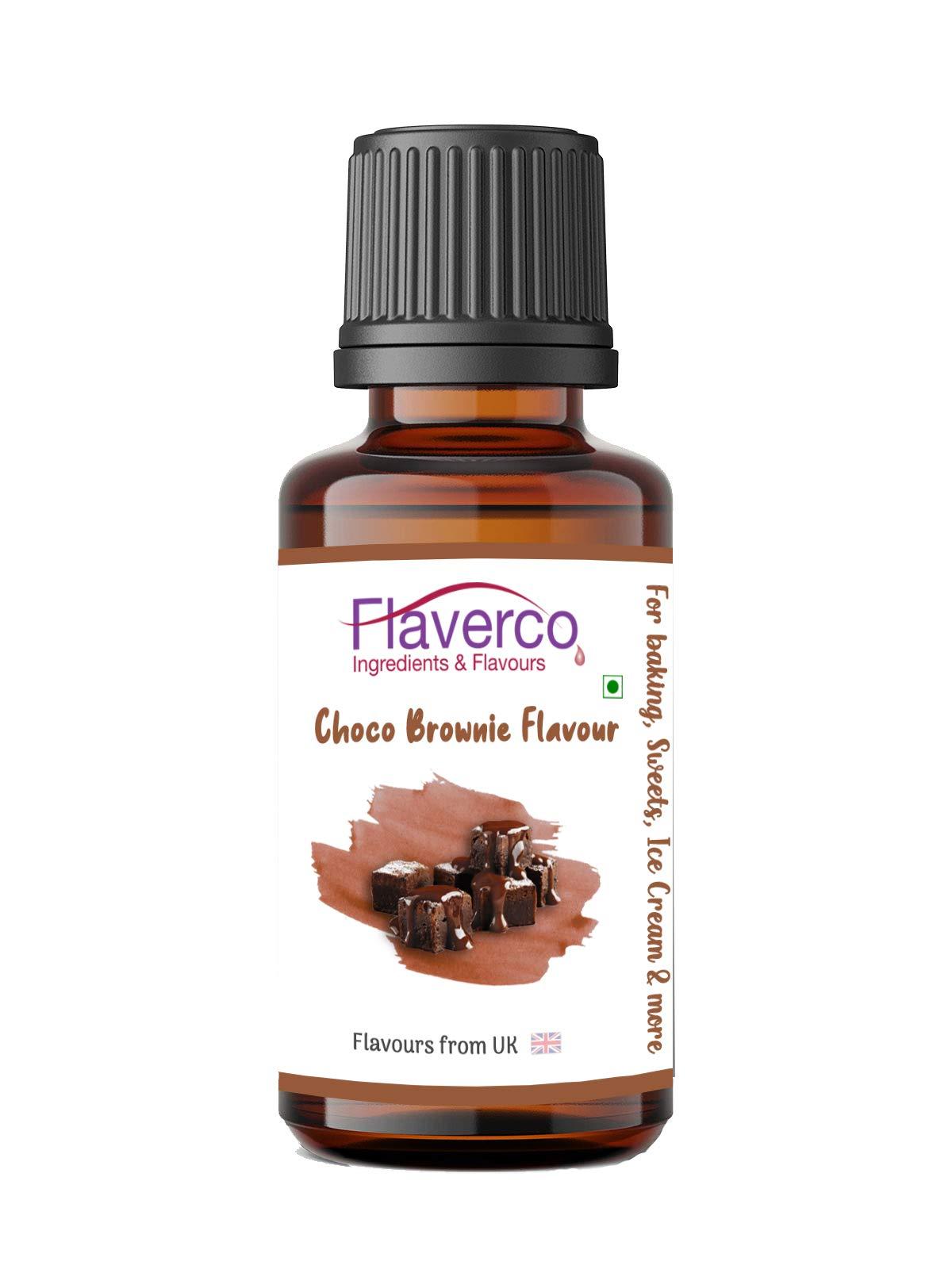 FLAVERCO Flaverco Food Flavour Essence Combo Pack (Chocolate, Choco Hazelnut, Choco Brownie, Mocha, Cream, Creamy Caramel)) for Baking Cake, Chocolates, Indian Sweets, Ice Cream & More.. (30ml*6)