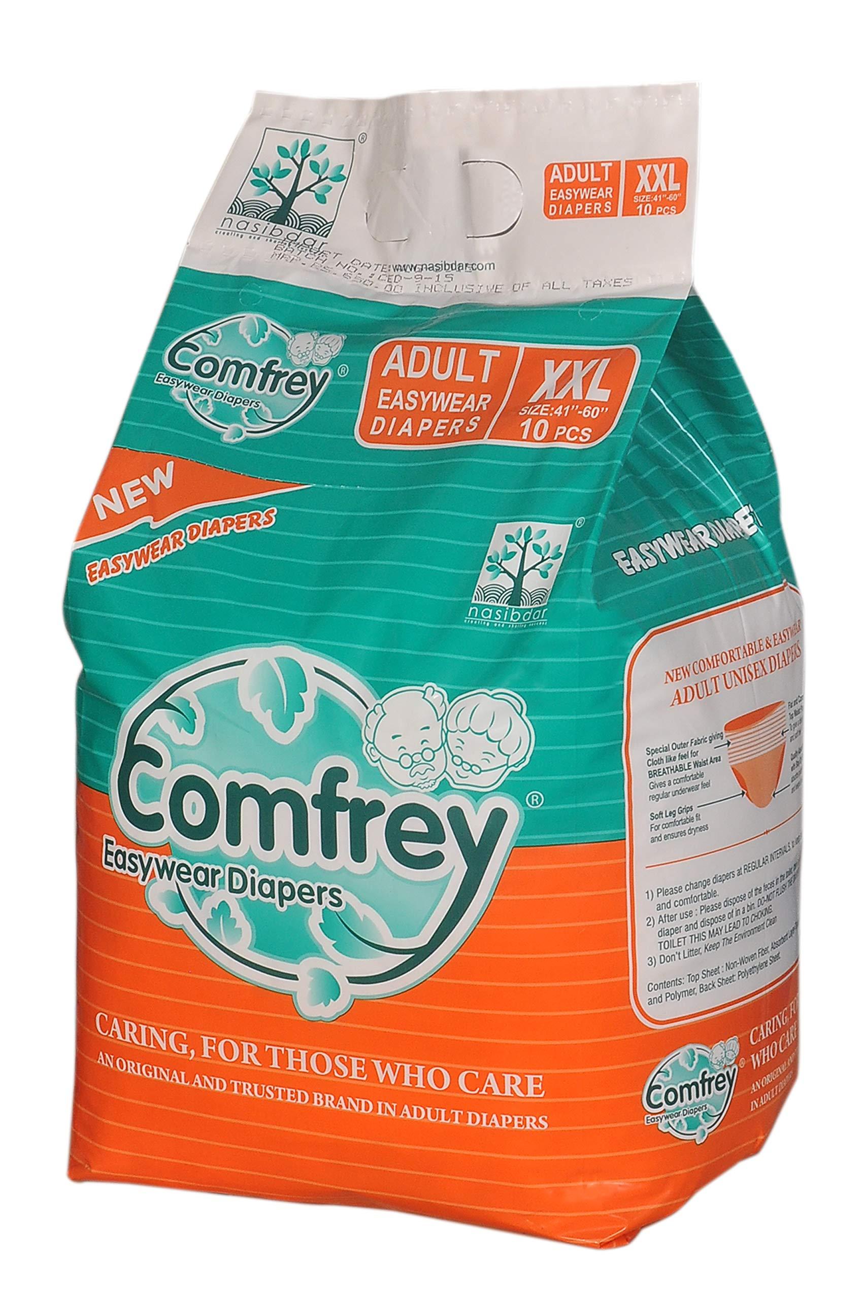 Comfrey Comfrey Adult Pull Ups, XXL Size, 10 Pcs, Waist Size 41"-60" (105-153cm) (Pack of 1)