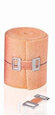 Generic A Z COLLECTION Crepe bandage 2.5 inch chodi\"Garam Patti\" for Pain Relief Generic Cotton Elastic Crepe Roll for Pain Relieve Helps Relieving Joint Pain & Muscle Strain (2.5 INCH 4 METER PACK OF 2)