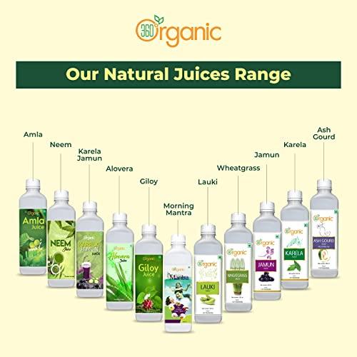 360 DEGREEORGANIC 360 Degree Organic Lauki Juice (Bottle Gourd Juice) for Help Detoxify the Liver, Cleanse the Digestive System, and Purify Blood- 500 ml