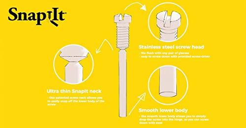 Snapit Snapit EyeGlass Repair Kit, With Long Easy Fit Screws And Micro Screwdriver. Perfect For Fixing Sunglasses, Spectacles, Glasses And Reading Glasses. Used By Opticians.