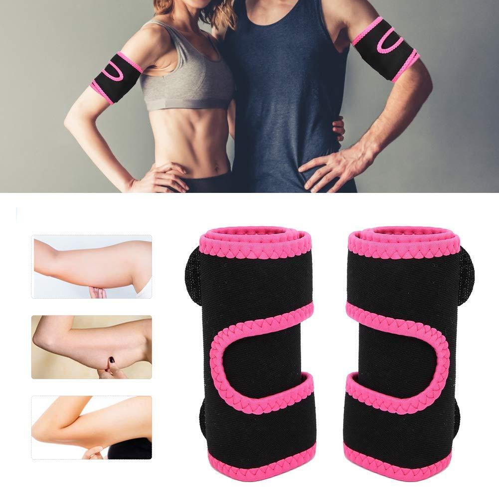 ZJchao ZJchao Arm Trimmers Pair Weight Loss Slimmer Wraps, Men & Women Weight Loss Upper Arm Shaper Neoprene Gym Exercise Compression Bands Fast Fat Burning (red)