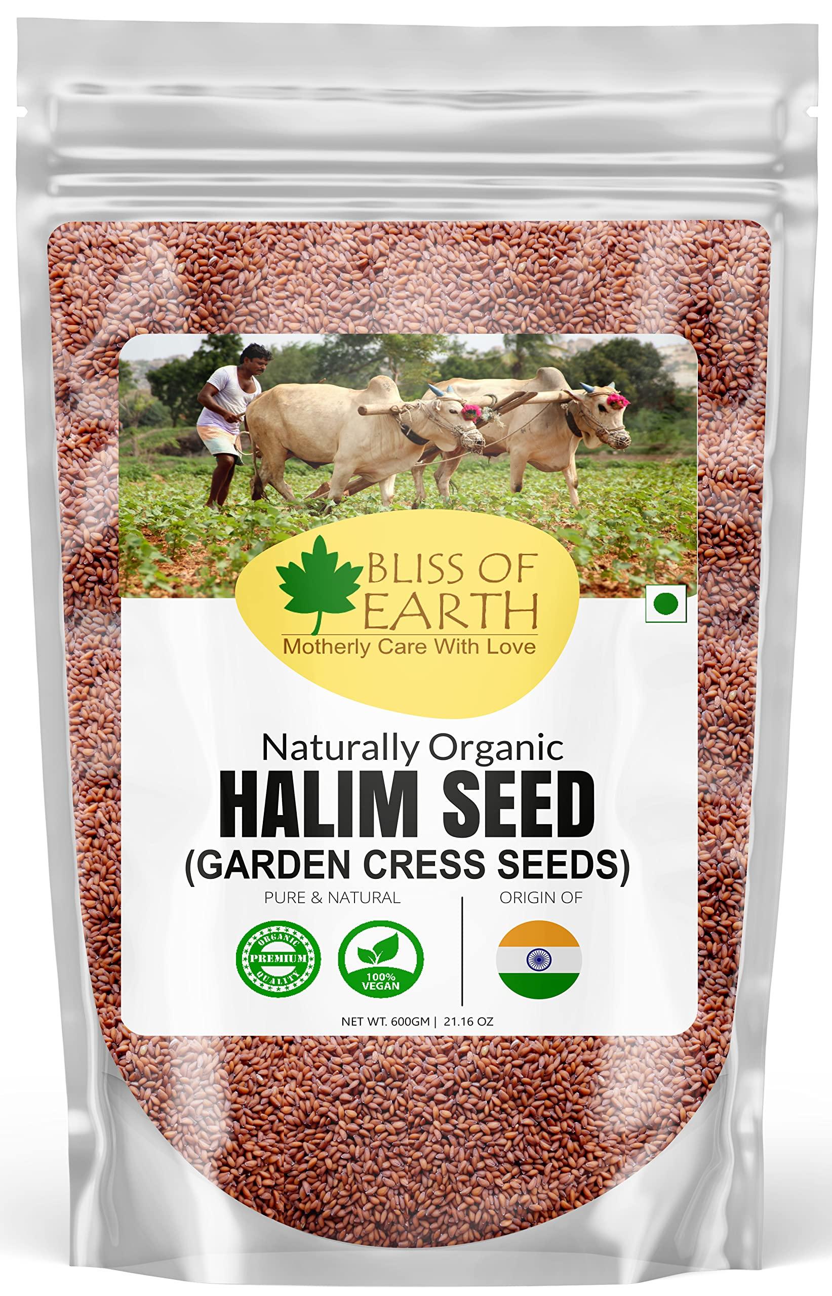 BLISS OF EARTH Bliss Of Earth Halim Seeds Organic for Eating, Aliv Seeds for Hair & Immunity Booster Foods Pack of 2x600gm