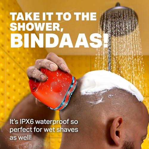 Bombay Shaving Company Bombay Shaving Company Head Shaver Pro | 120 Min Charge time, 90 Min Run time, Charging Indicator | IPX6 Waterproof, 2 Years Warranty | Head Shaver for Bald Men | Hair Trimmer for Men