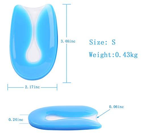 Edoneery Silicone Gel Heel Cups, Heel Pads for Plantar Fasciitis,Heel Spurs & Heel Pain Foot Care