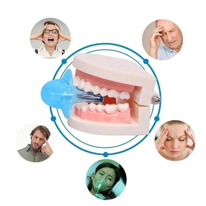 VALUEVIBES Anti-Snoring Tongue Device Medical Silicone Sleep Aid for Snoring Relief, Effective Stop Snore Sleeve for Sleep Apnea Solutions (Blue)