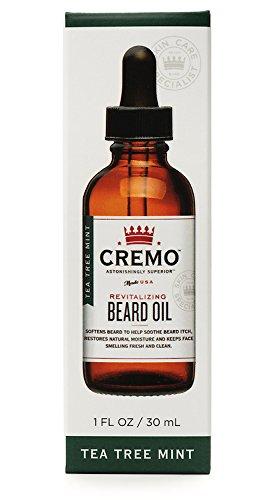 Cremo Cremo Revitalizing Beard Oil, Astonishingly Superior, 1 Ounce Bottle, Tea Tree Mint Scent