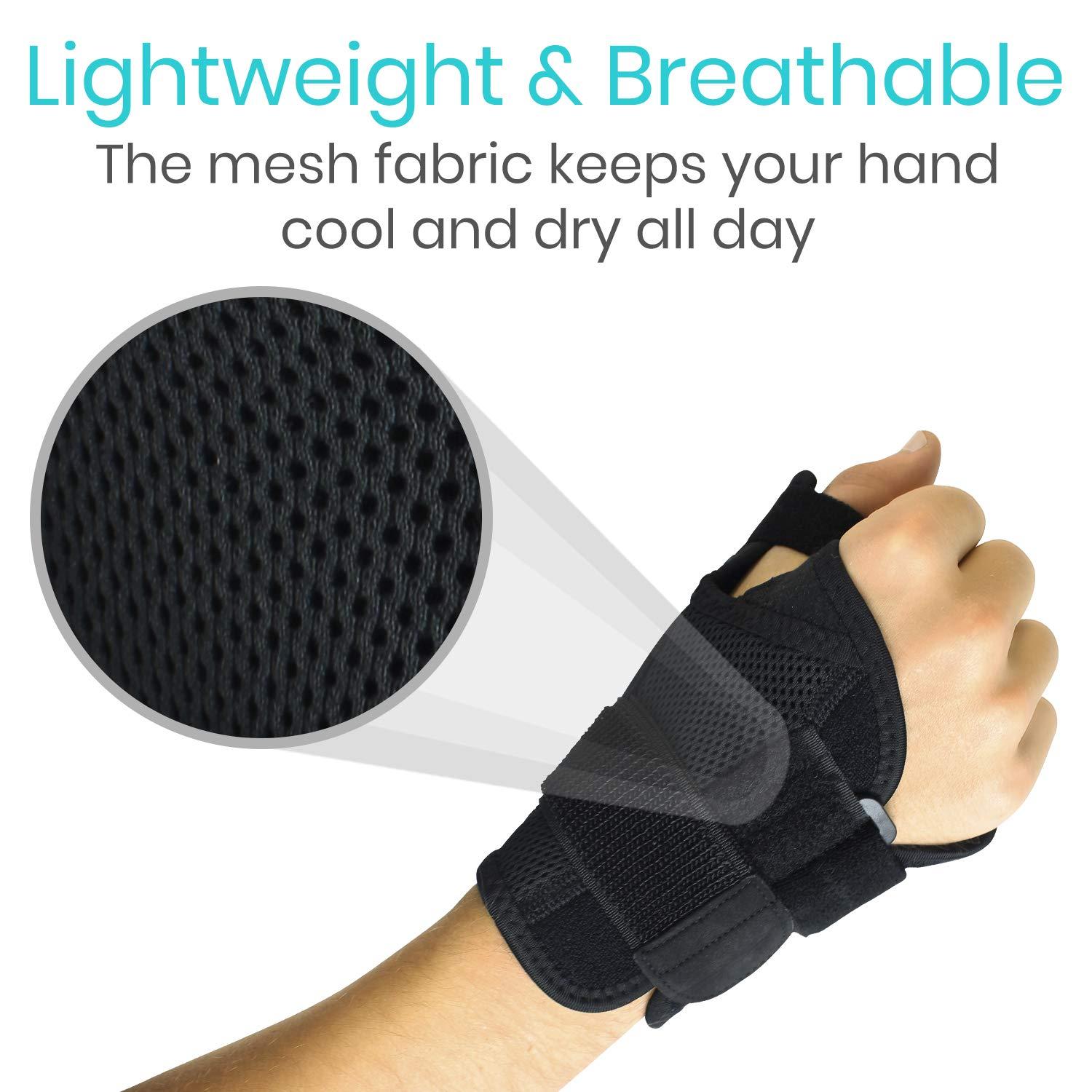 VIVE Arthritis Thumb Splint by Vive - Adjustable Thumb Support With Velcro Straps - Thumb Stabilizer Perfect for Treating Arthritis Sprains Strains Trigger Thumb - Universal Size - Vive Guarantee