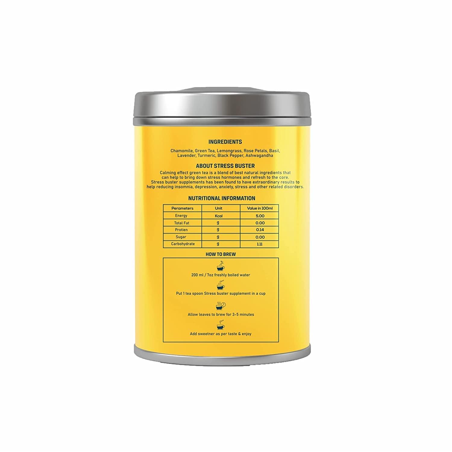 Chai Nushka Chai Nushka Nau Sutra Masala Tea And Chamomile Stress Buster Tea Combo | 100gm And 50gm | Pack Of 2 | Herbal Stress Relieving Caffeine Free Tea | Supports Whole Body Stress Wellness