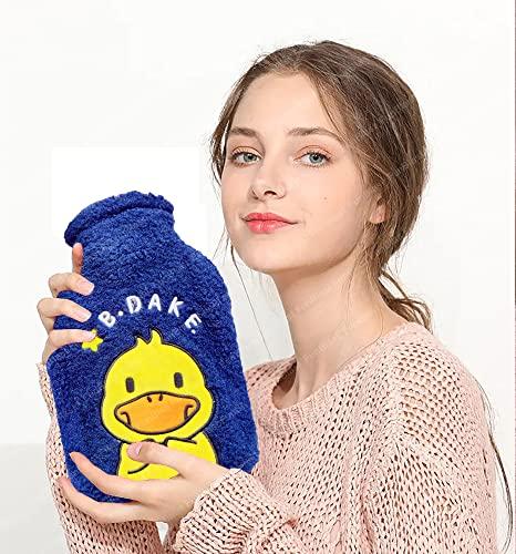 FunBlast FunBlast Hot Water Bag with Soft Cover for Pain Relief – Heating Pad Hot Water Bottle & Rubber Bottle for Hot Water Bag for Pain Relief, Bottle, Pain Relief Pad Heating Bag - 1000 ML (Navyblue)