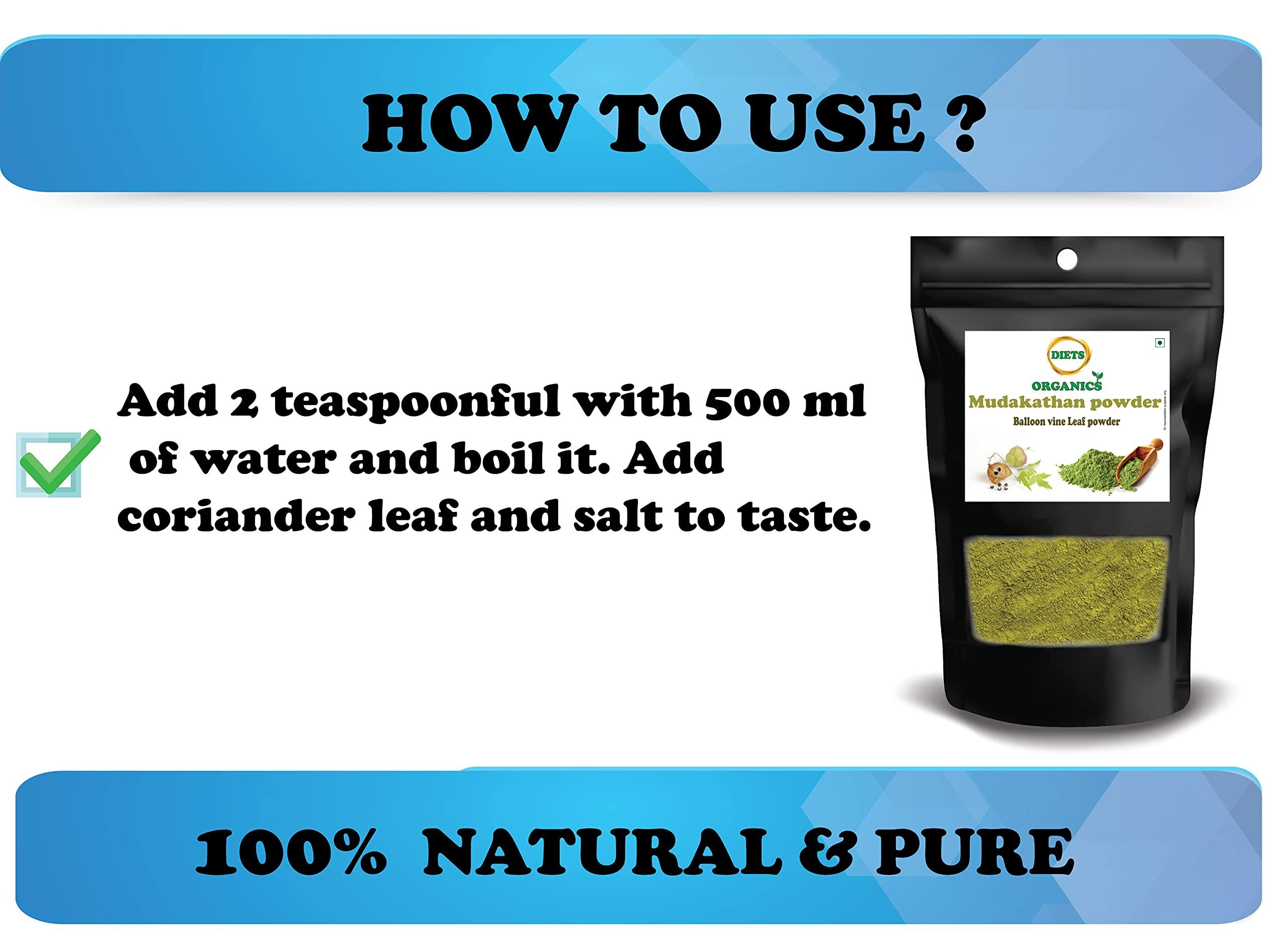 DIETS ORGANICS Diets Organics Mudakathan Keerai Powder , Balloon Vine Leaf Powder - 250G