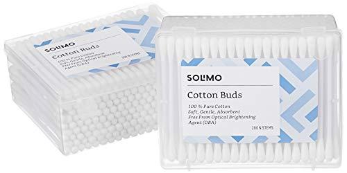 Amazon Brand - Solimo Amazon Brand - Solimo Germ-Protect Handwash Liquid, Refreshing Rose, 5L & 3 Ply Toilet Paper/Tissue Roll - 12 Rolls (160 Pulls Per Roll) & Cotton Ear Buds with Paper Stem - 200 Sticks (Pack of 2)