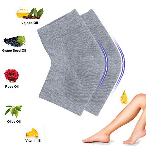 Exptolii Exptolii Vented Moisturizing Gel Heel Sock, 1 Pair Toeless Spa Sock For Foot Care Treatment, Cracked Heels, Dry Feet, Foot Calluses (Gray)