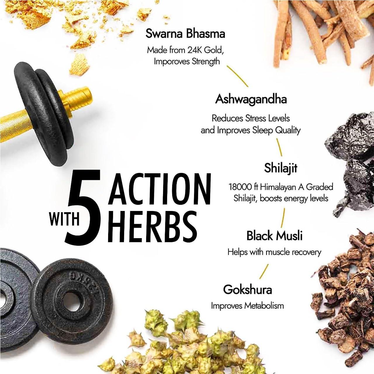 Salasar Ayurveda Salasar Ayurveda, 24Karat Gold Natural Ayurvedic Shilajit, Made w/- Swarna Bhasm|Ashwagandha|Black Musli|Gokhura, Improve Strength|Stamina, Keep Stress Free|Support Brain Function Ideal for Mens, 20gm