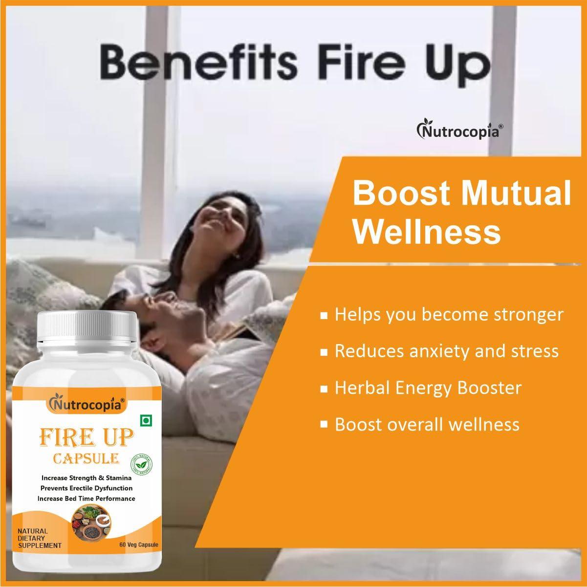 Nutrocopia Nutrocopia Fire Up Capsule - Natural Dietary Supplement (60 Caps) Pack of 1