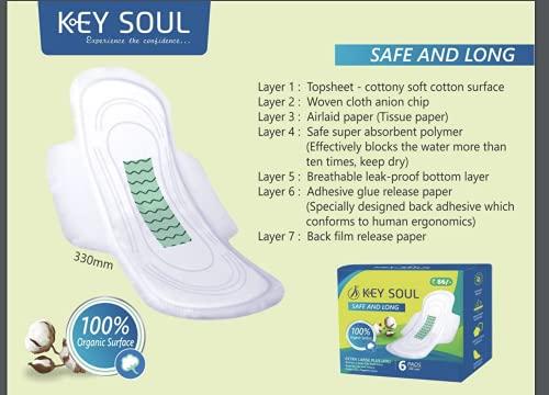 KEY SOUL KEY SOUL SAFE and LONG 6 PADS EXTRA LARGE PLUS