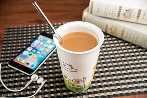 Syga SYGA 8 Pieces Stainless Steel Straws Reusable, Metal Drinking Straws for Smoothie, Milkshake, Cocktail and Hot Drinks