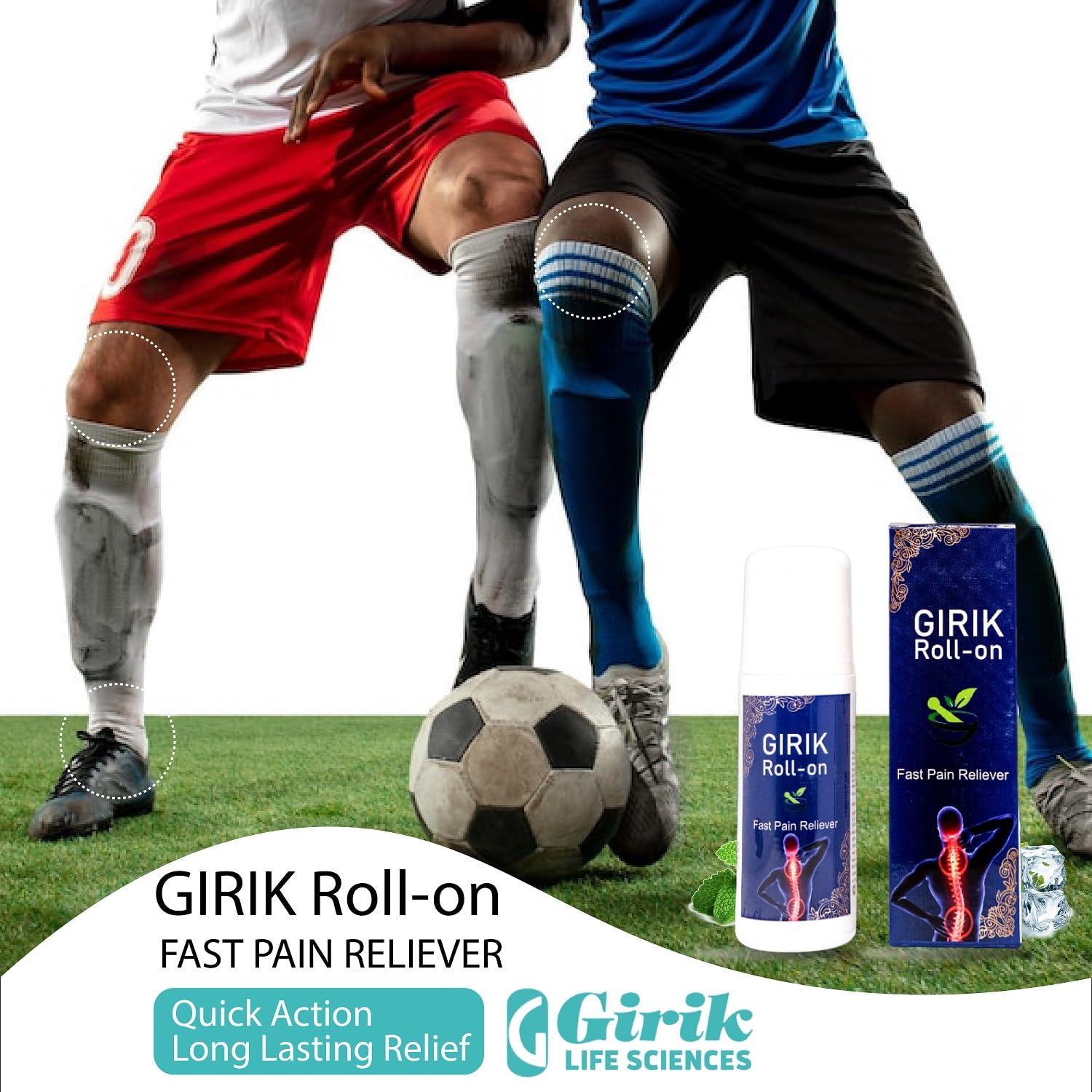 SANDY LIFESCIENCES PVT LTD Girik Roll On Fast Pain Reliever Reduce Joint & Muscle Pain Relief, Back, Knee, Shoulder, Ideal For All Joints Pain.