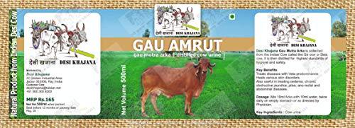TGV TGV DESI KHAJANA Gau Amrut 500ml (Pack of 3), Gau Mutra Arka, Distilled Cow Urine | Gir Cow or Desi Cow