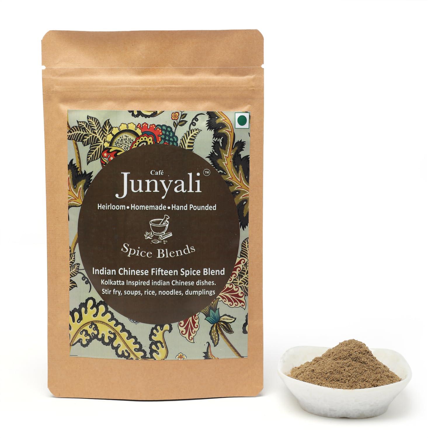 Cafe Junyali Cafe Junyali Indian Chinese Masala - (50g) Hand-Pounded Spice Blend for Stir Fry, Soups, Noodles, Dumplings, Fried Rice, Chicken & More Homemade with Pure Natural & Organic