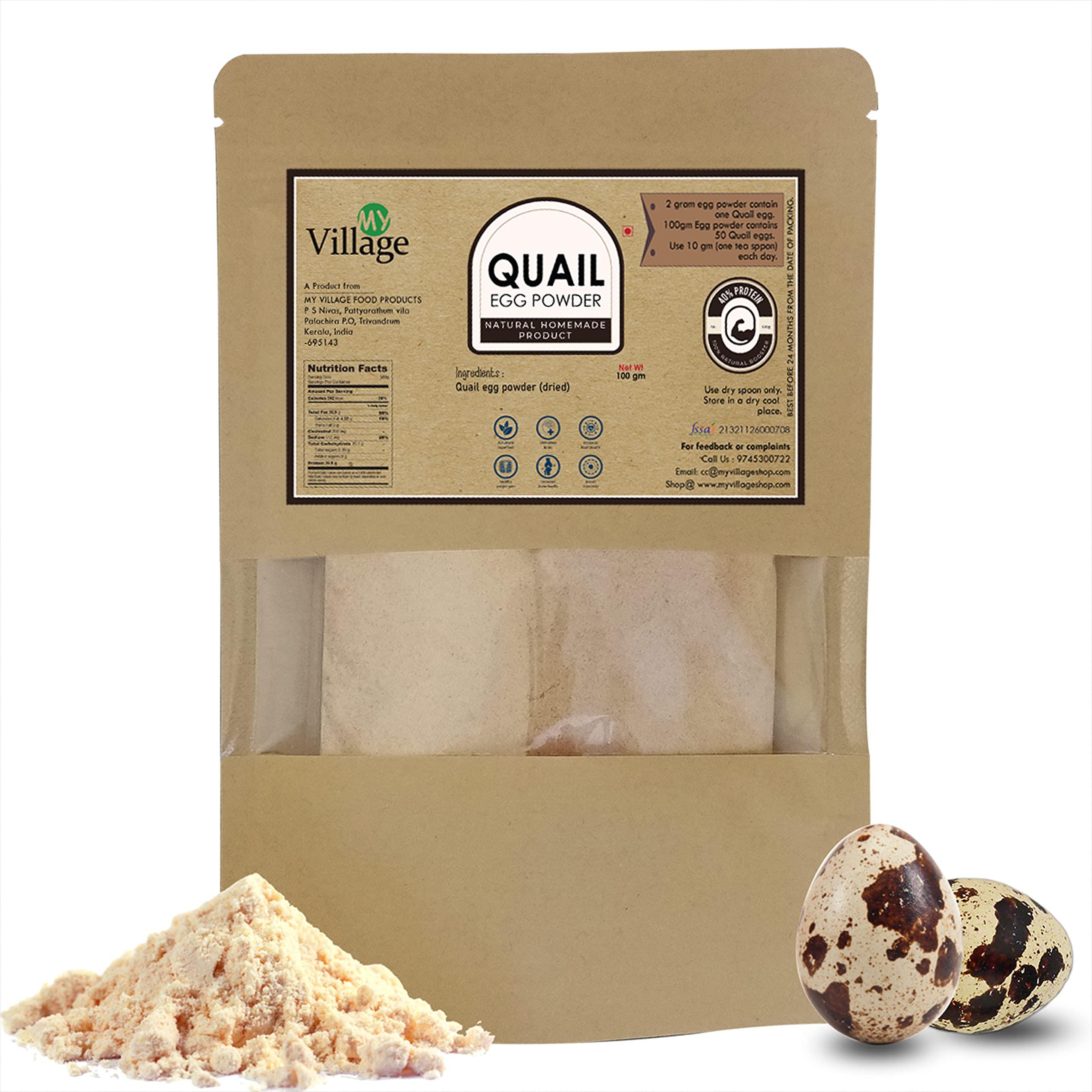 My Village My Village Quail Egg Powder, Whole Natural Egg Powder - 100g