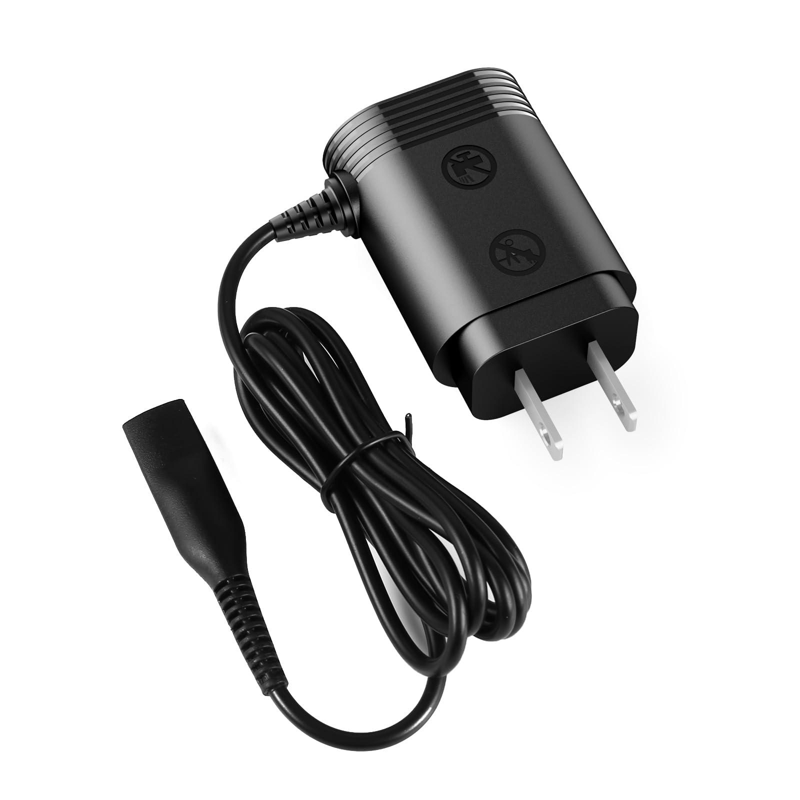 RoyDSMumey Braun Shaver Charger, 12V 400mA Wall Power Adapter for Braun Shaver Series 1 3 5 7 9 + Razor Cleaning Brush