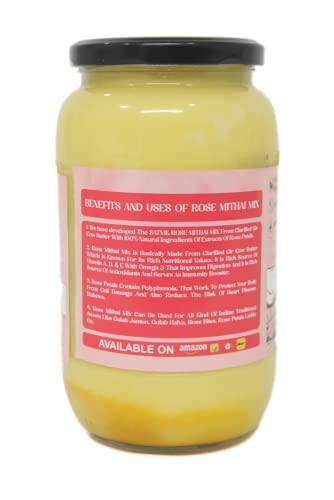 SATVIK PURE GHEE Satvik Rose Sweet Mix Ghee | Innovated For The First Time In The World | Made by Gir Cow Ghee with 100% Natural Ingredients (1 Ltr)