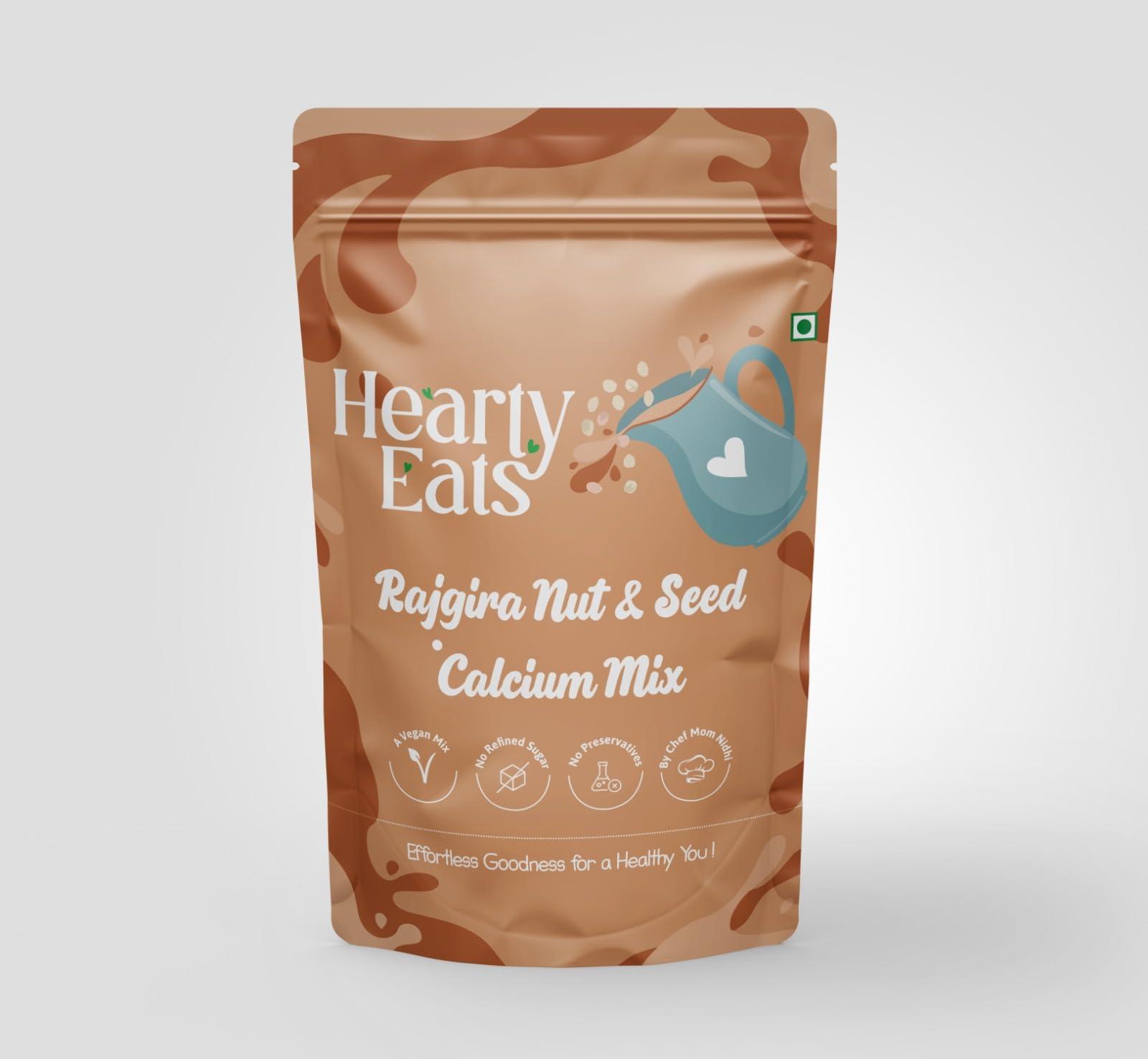 Hearty Eats Hearty Eats Rajgira Nut And Seed Calcium Mix | Take Hot or Cold | Vegan, Gluten-Free & No Preservatives - Ready in 2 minutes - 15 Cups Pack (225 Grams, Pack of 1)