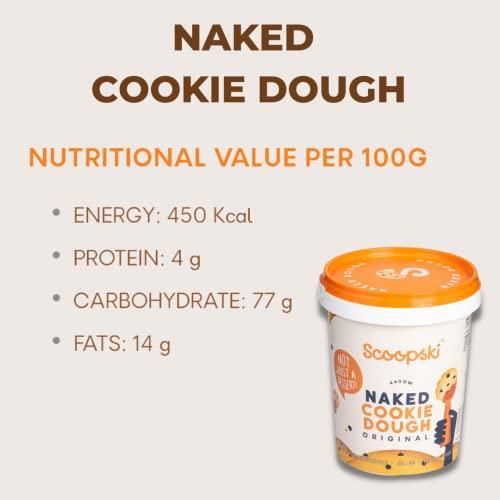 Scoopski Scoopski Edible Cookie Dough Peanut Butter 110 g & Naked Dough 440 g | Eat Raw, Dunk It, Bake Into Cookies, Top It Over Dessert | No Raw Flour, No Artificial Preservatives (Combo of 2, 550 g)