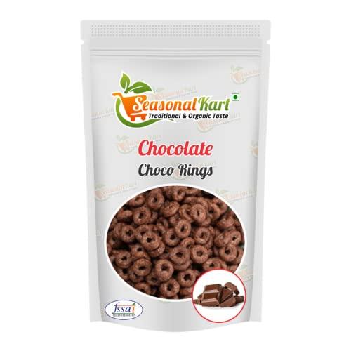 Seasonal Kart Seasonal Kart Breakfast Cereal, Chocolate Choco Rings, Multigrain 350 gms [Choco Rings Chocolate Flavoured, High Fibre and Multigrain| Healthy Breakfast Cereal |