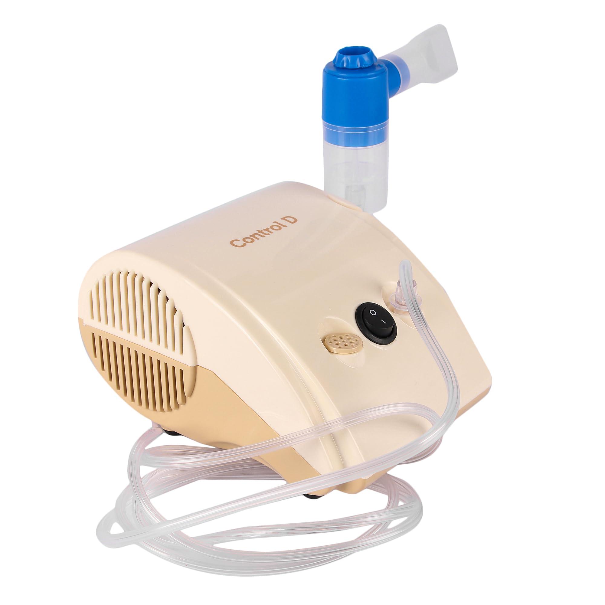 Control D Control D Dr Breath Nebulizer Machine for Adults & Kids | Compressor Motor with Mouth Piece and Separate Child/Adult Mask for Home and Clinic Use