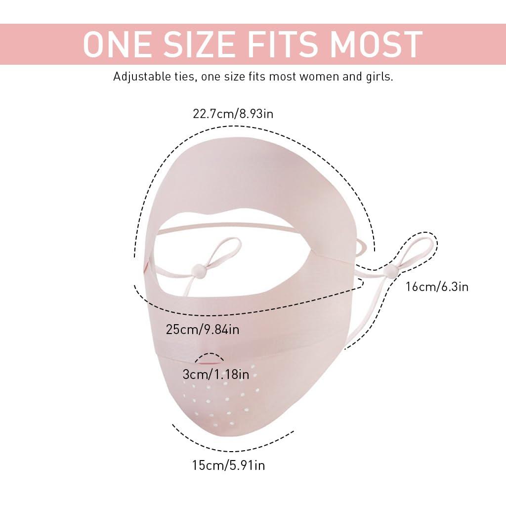 PALAY PALAY Face Mask for Sun Protection Women Face Mask for Bikers, UPF 50+ Full Face Cover for Women, Ice Silk Cooling UV Face Mask for Summer, Reusable Outdoor Face Cover for Running, Hiking