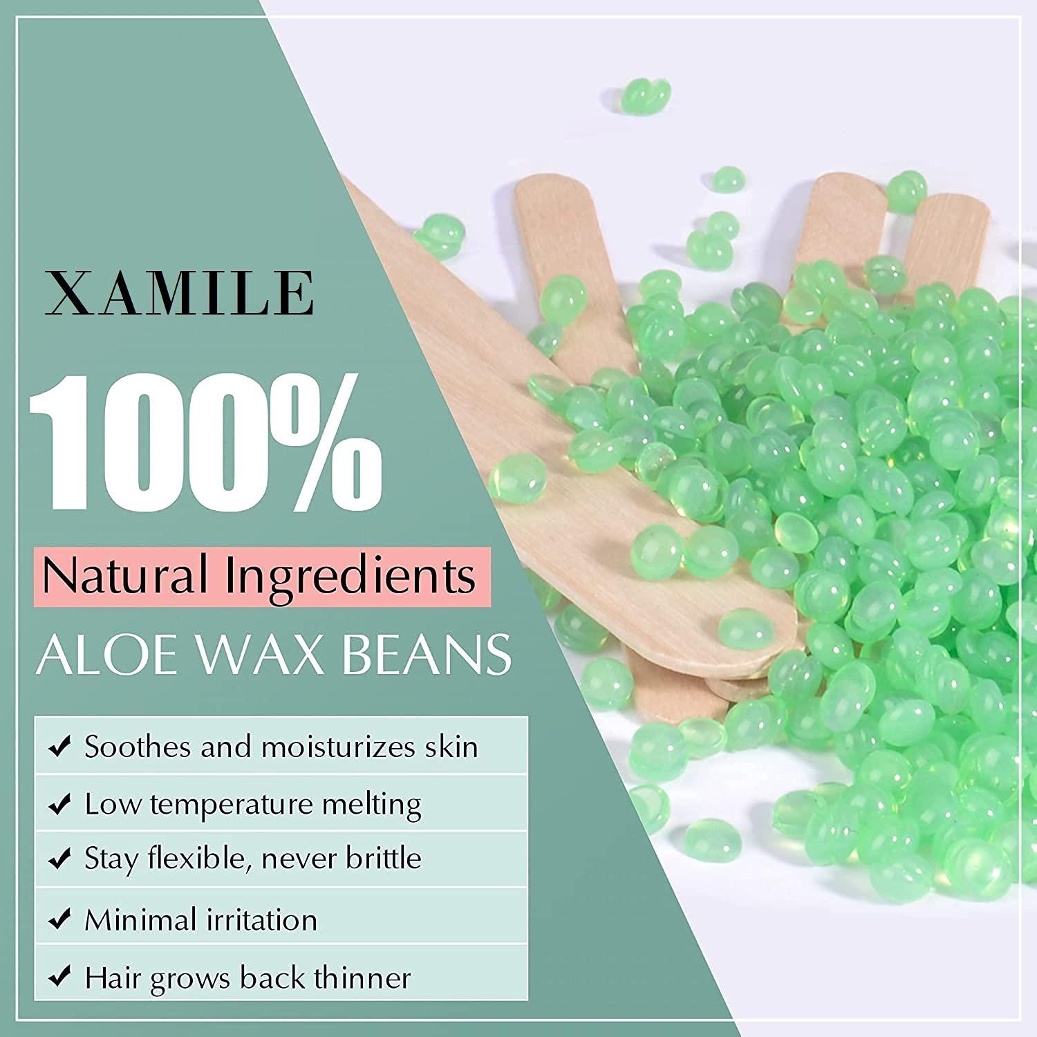 XAMILE XAMILE Wax Beads for Hair Removal, Hard Wax Beans For Painless Hair Removal, Canadian Bikini Facial Eyebrow Waxing At Home Waxing Beads Refill for Women (Multicolor)