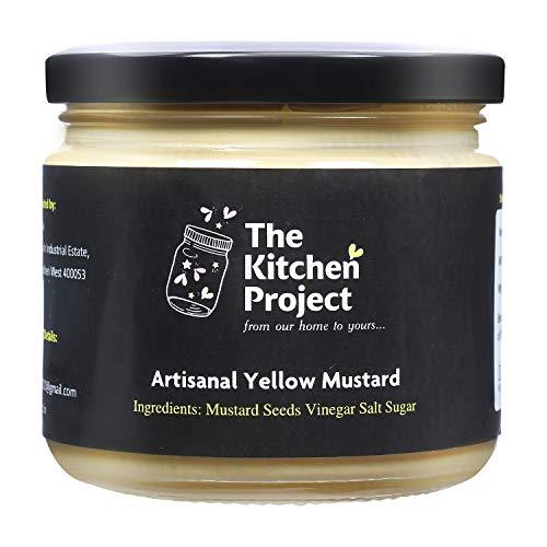 The Kitchen Project The Kitchen Project, Artisanal Yellow Mustard Spread Jar - 300 Grams. Delicious Homemade Authentic Mustard with a Strong bite.