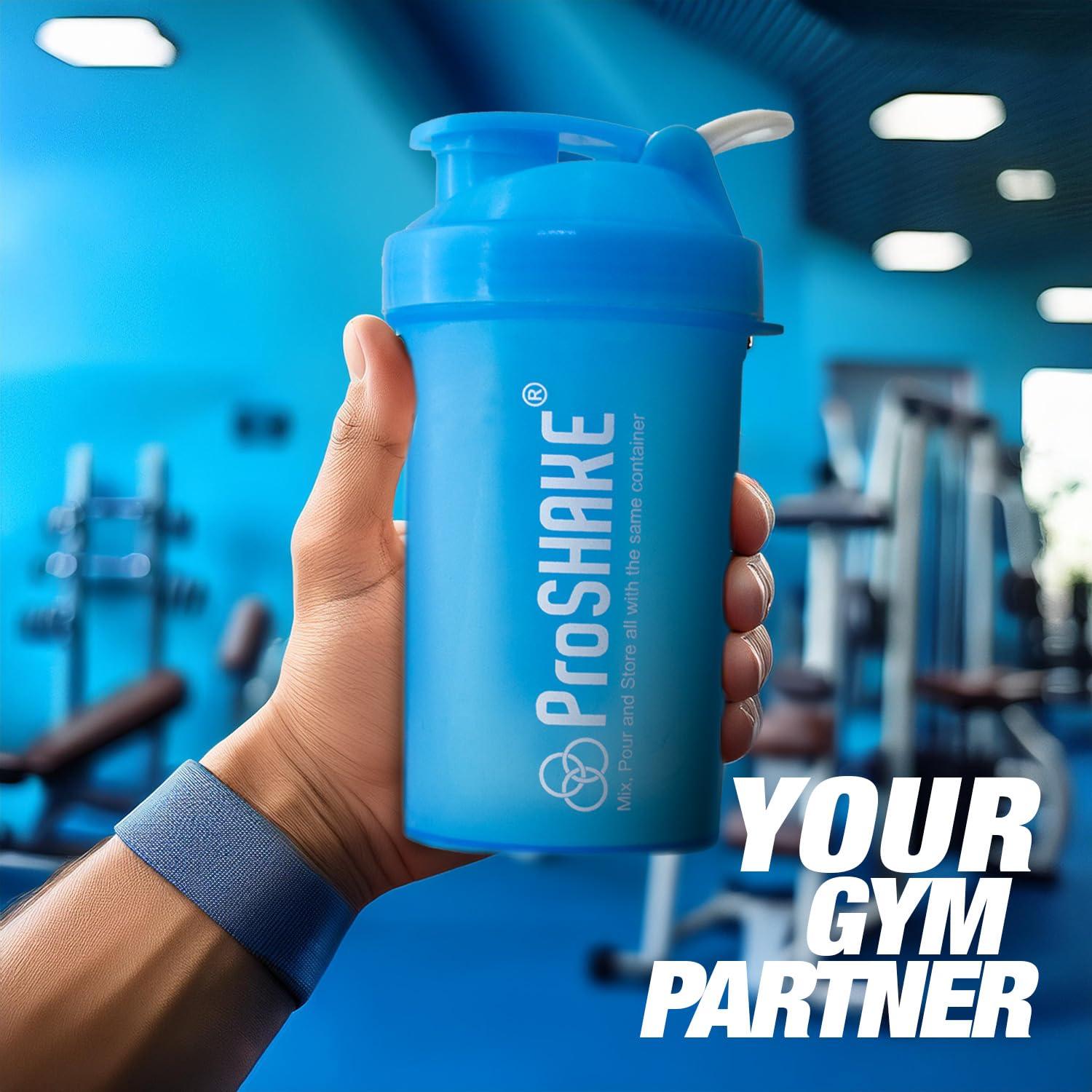 PROSHAKE PROSHAKE Gym Protein Shaker Bottle, Gym Bottle for Men, Shakers for Protein Shake for Better Shake, Gym Water Bottle 500 Ml, Sipper Bottle Gym BPA Free, Gym Shaker Mixer for Protein Supplements
