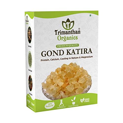 TRIMANTHAN ORGANICS Trimanthan Organics Gond Katira Pure Organic (400 Gm) | 100% Pure & Natural Edible Gum | Tragacanth Gum | High cooling properties | Herbal Food | Super Food