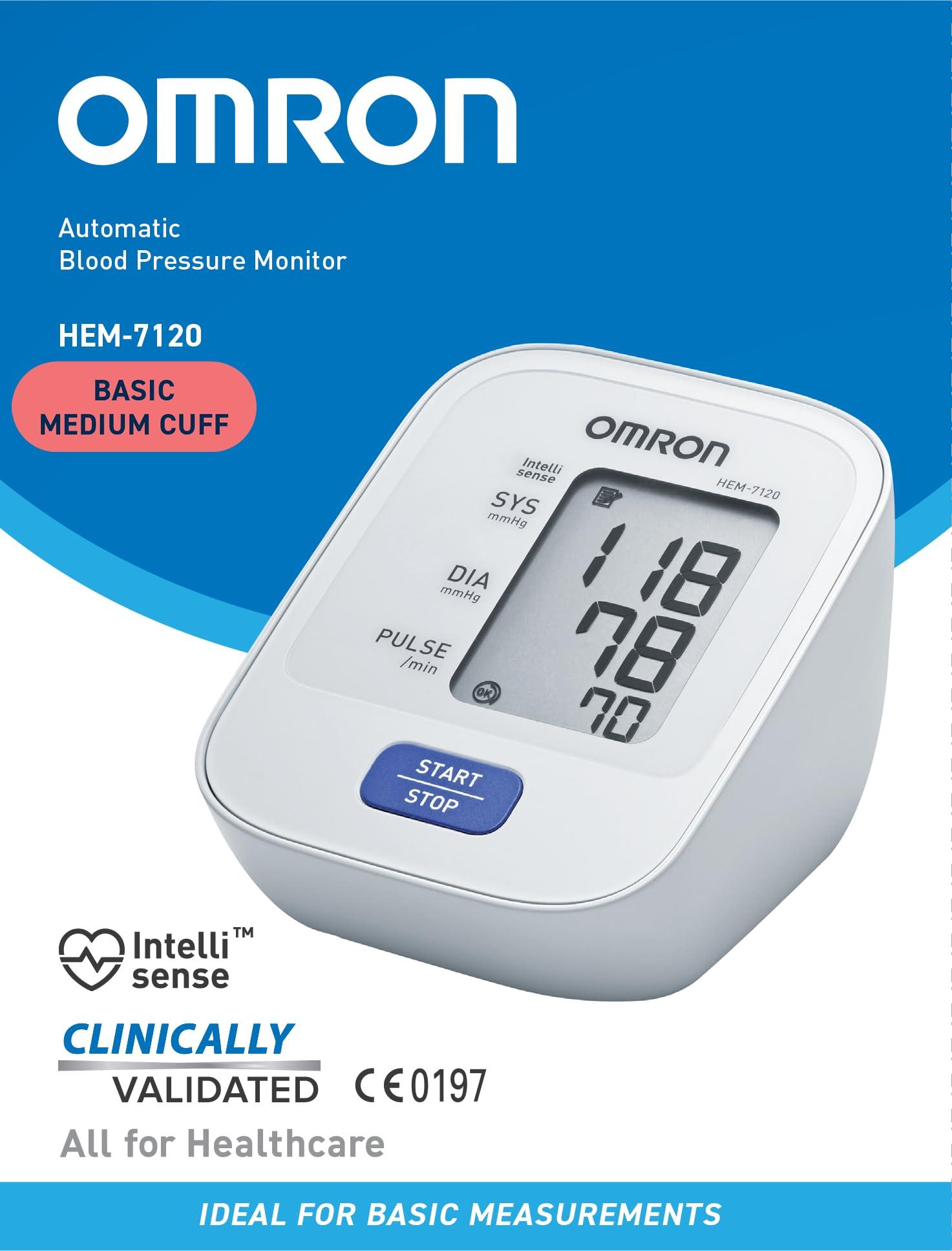 Omron Omron HEM 7120 Fully Automatic Digital Blood Pressure Monitor With Intellisense Technology For Most Accurate Measurement - Arm Circumference (22-32Cm)