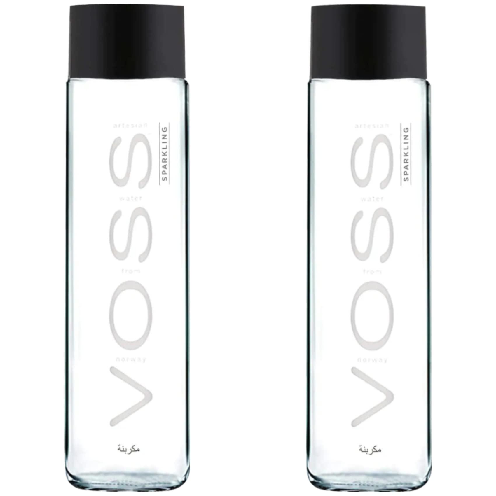Voss Voss Artesian Sparkling Water Glass Bottle, 375 ml, 2 Pack