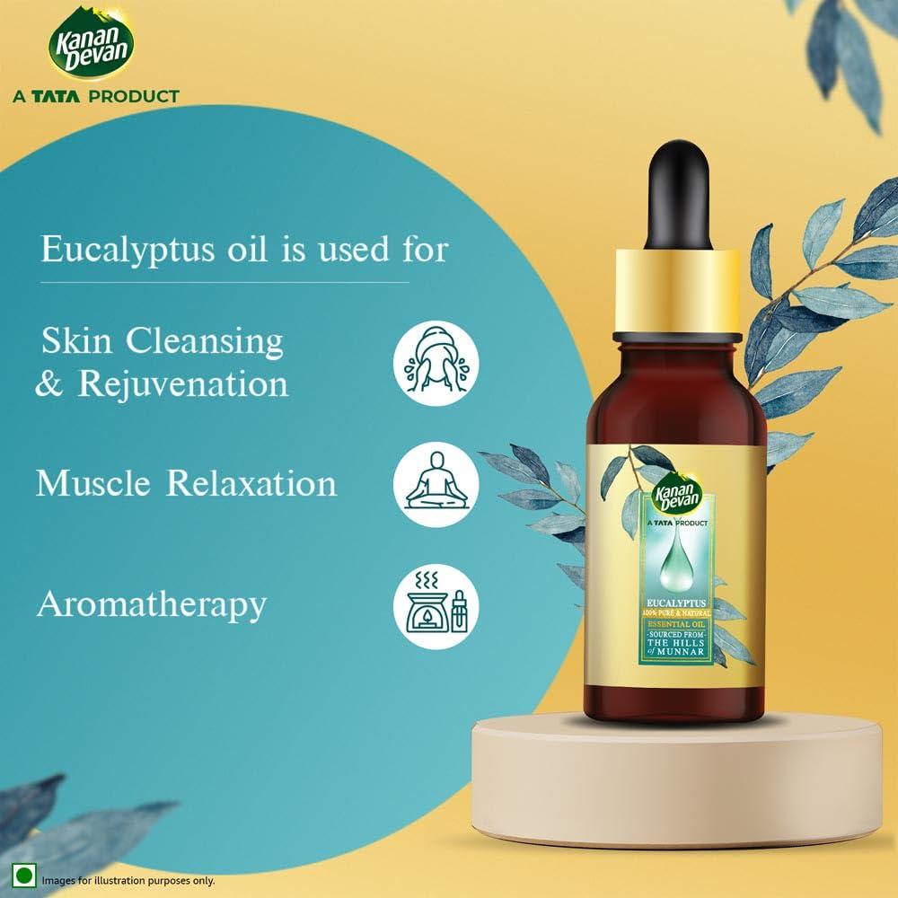 Kanan Devan Kanan Devan Essential Oil, A TATA Product, Eucalyptus, Pure & Natural, 15ml
