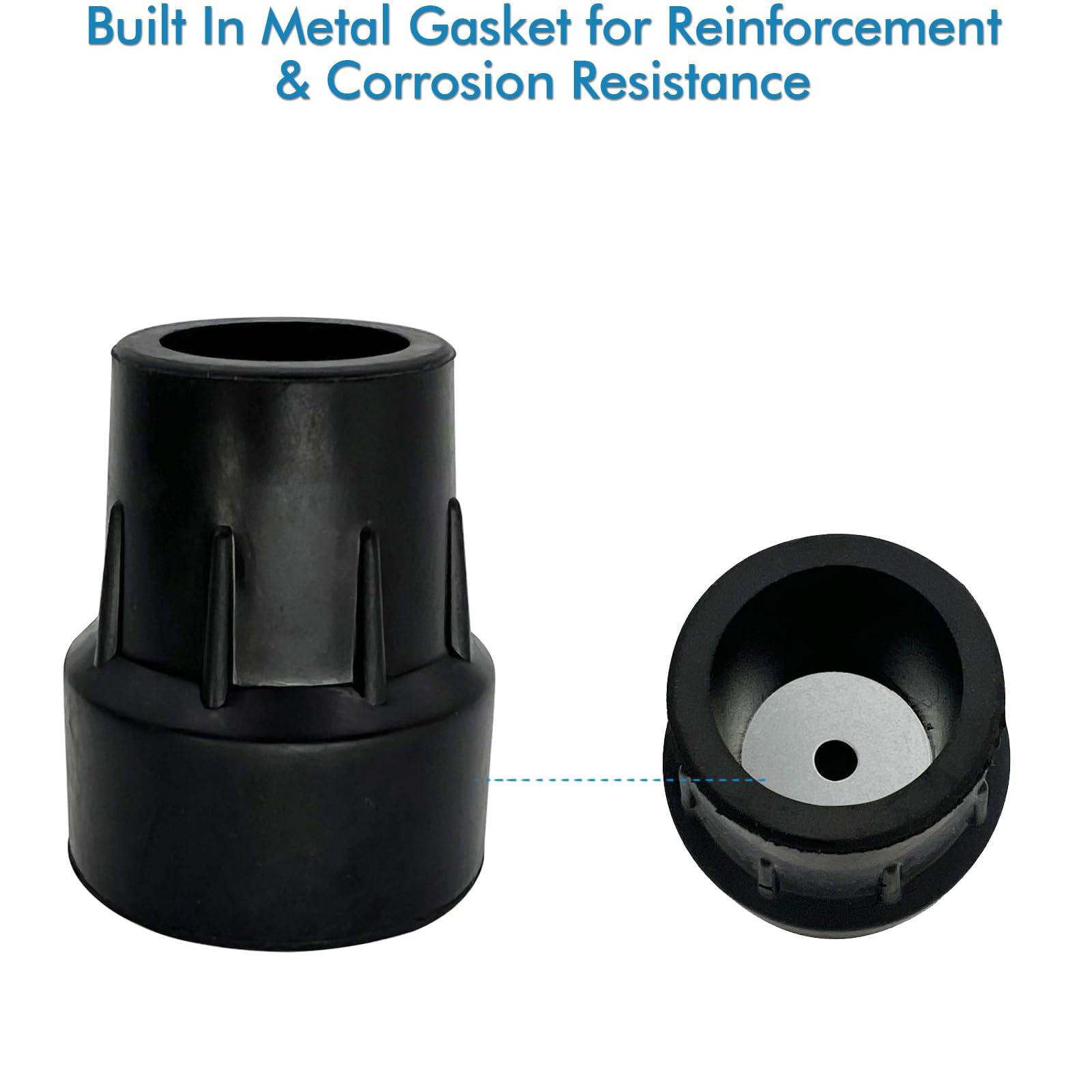 XSL Replacement Cane Tips, Black, 1 inch