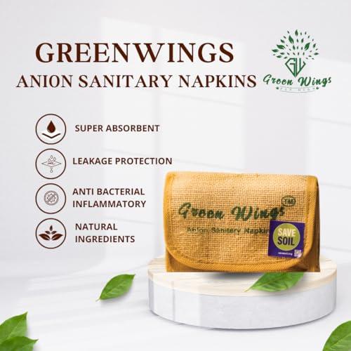 Green Wings Fly High Green Wings Sanitary Napkins Medium 12 Pads
